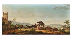 SWEBACH DESFONTAINES Jacques Francois J 1769-1823,An extensive landscape with,1821,Palais Dorotheum 2024-04-24