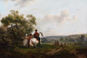 SWEBACH DESFONTAINES Jacques Francois J 1769-1823,Campement des cosaques de la Garde de l'e,Rossini 2012-06-26