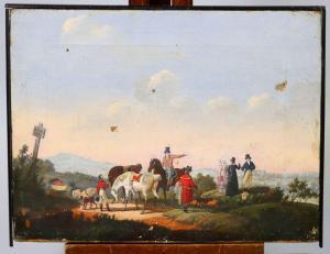 SWEBACH Edouard Bernard 1800-1870,La halte,1821,Morand FR 2023-01-31
