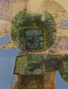 SWEDISH SCHOOL,An abstract composition in greens, blues and brown,20th century,Duke & Son 2019-03-21
