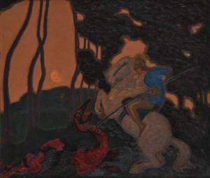 SWEDLUND Pelle 1865-1947,Saint George and the Dragon,Bukowskis SE 2025-06-11