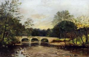 SWEET George,River landscapes, one with a three arched bridge,1923,Canterbury Auction GB 2017-10-03