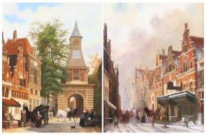 SWEETING Denby 1936-2020,Dutch street scenes in winter and summer,Lacy Scott & Knight GB 2022-12-10
