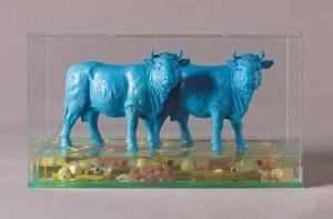 SWEEYLOVE William 1949,Two cloned blue cows,2006,Meeting Art IT 2016-04-01