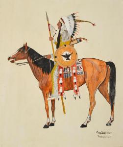SWEEZY Carl 1881-1951,untitled, depicting a warrior on horseback,Bonhams GB 2018-06-04
