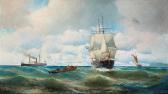 SWENSSON Christian Fredrik 1834-1909,Naval scene from Öresund,1893,Bukowskis SE 2013-12-03