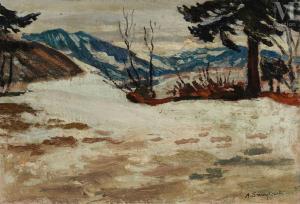 SWIEYKOWSKI Alfred 1869-1953,Paysage de neige en Haute-Savoie,Millon & Associés FR 2024-04-23