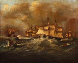 SWIFT John Warkup 1815-1869,Segelschiffe in stürmischer See,Von Zengen DE 2018-11-30