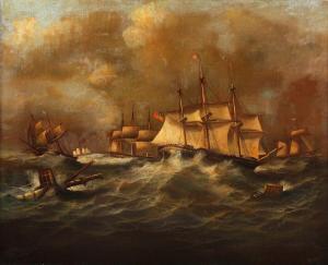 SWIFT John Warkup 1815-1869,Segelschiffe in stürmischer See,Von Zengen DE 2019-03-15