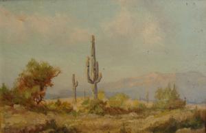SWING David 1864-1945,Southwestern landscape with cactus,Eldred's US 2006-11-17
