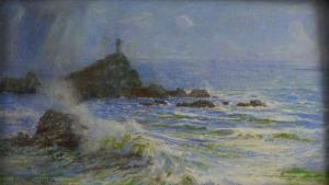 SWINSTEAD George Hillyard 1860-1926,La Corbiere Lighthouse Jersey,Ewbank Auctions GB 2018-06-20