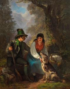 SWOBODA Edward 1814-1902,„Liebeswerbung im Salzkammergut\“,im Kinsky Auktionshaus AT 2022-06-28