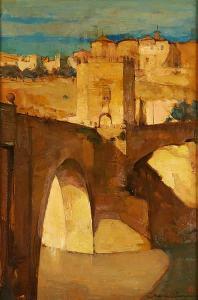 SWYNCOP Charles 1895-1970,Le Pont Alcantara à Tolède,Horta BE 2014-10-13