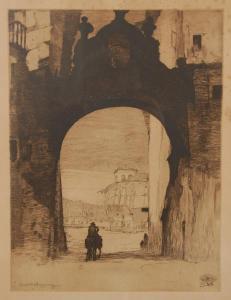 SWYNCOP Charles 1895-1970,Porte de ville en Espagne,Brussels Art Auction BE 2019-02-05