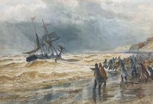 SYER Jnr. John 1844-1912,Rescuing a Ship at Upgang near Whitby,David Duggleby Limited GB 2023-08-26