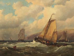 SYER Snr. John 1815-1885,Dutch fishing boats heading out to sea,Bonhams GB 2024-04-24