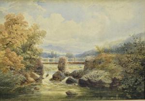 SYKES Peace 1826-1903,A Stone Bridge over a Torrent,Reeman Dansie GB 2024-02-13