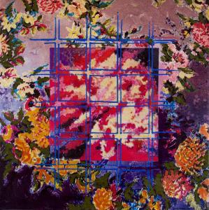 SYMONDS Henry 1949,Floral Composition with Grid,2005,Strauss Co. ZA 2021-11-30