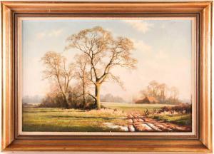SYMONDS Peter 1964,Winter Oak, a rural landscape with trees,Dawson's Auctioneers GB 2021-09-30