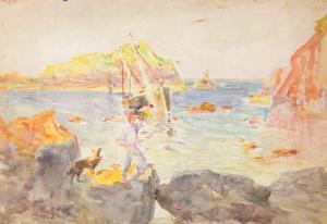 SYMONS William Christian,Sailor and dog in a rocky cove,Bellmans Fine Art Auctioneers 2024-03-28