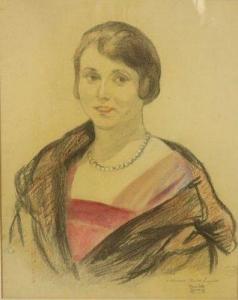 SYNAVE Tancrede 1860-1936,Portrait d'une élégante,1925,Auxerre Enchères FR 2022-04-29
