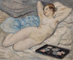 SYNAVE Tancrede 1860-1936,Reclining Nude with Cards,William Doyle US 2022-02-16