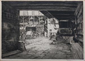 SYNGE Edward Millington 1860-1913,Courtyard, Paris,Tooveys Auction GB 2023-07-12