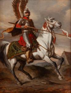SYPNIEWSKI Feliks 1830-1902,Hussar on a gray horse,1881,Desa Unicum PL 2023-11-09