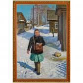 SYSOEV Nicolaï Alexandrov. 1918-2001,La postina del villaggio,1966,Wannenes Art Auctions 2024-04-29