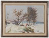 SZABOFF Mikelos 1900-1900,Children Sledding,Brunk Auctions US 2014-05-17