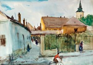 SZALOKY Sandor,"Szentendrei délután" / "Afternoon in Szentendre",Nagyhazi galeria 2015-03-25