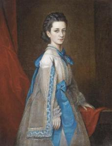 SZAMOSSY Elek 1826-1888,Portrait of Etelka Makray,Christie's GB 2002-08-29