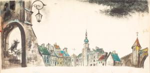 SZANCER Jan Marcin 1902-1973,Ilustracja do „Baśni o stalowymjeżu\”,Sopocki Dom Aukcjny PL 2024-03-23