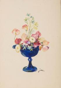 SZANCER Jan Marcin 1902-1973,Kwiaty w niebieskim wazonie,Sopocki Dom Aukcjny PL 2024-03-23