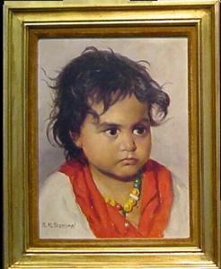 SZEMEREI Bela M 1900-1900,PORTRAIT OF YOUNG GIRL,William Doyle US 2001-08-16