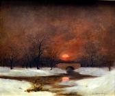 SZENTMIKLOSSY Zoltan 1878-1916,A winter landscape at sunset,Fieldings Auctioneers Limited 2014-11-15