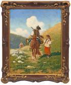 SZERNER Vladyslav Karol,Reiter mit Bauernmädchen am Feldweg In eine sommer,1836,Schloss 2017-12-02