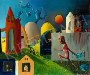 SZIRTES Janos 1954,Surrealistic Landscape,1972,Kieselbach HU 2023-04-21