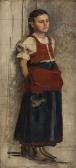SZOBONYA Mihaly 1855-1898,Young Girl in Traditional Clothing,Pinter HU 2022-10-19