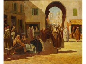 SZODY LADISLAO 1900-1900,North African market scene,Duke & Son GB 2014-09-25