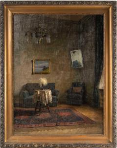 SZONTAGH Tibor 1873-1930,Sparse room interior,Dawson's Auctioneers GB 2023-02-23