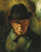 SZONYI Istvan 1894-1960,Férfi zöld kalapban,Kieselbach HU 2007-10-16