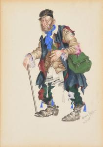 SZYK Arthur 1894-1951,MAN WITH STICK ,,1944,Dreweatts GB 2023-03-15