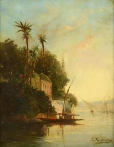 TABAR Léopold 1818-1869,Caïque sur le Bosphore,Art Richelieu FR 2018-03-10