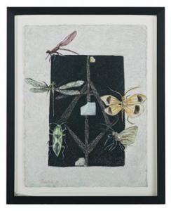 TABARA Enrique 1930,Untitled, Composition with Insects,1996,New Orleans Auction US 2021-11-18