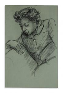 TABARY Celine Marie 1908-1993,Portrait of the artist Loïs Mailou Jones,Swann Galleries US 2018-03-29