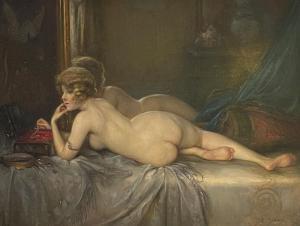 TABARY Emile 1857-1927,Reclining Nude Beauty,Burchard US 2022-02-19