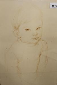TABAUD Jean Gilbert 1914-1996,portrait of a child,Lawrences of Bletchingley GB 2020-09-08