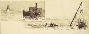 TABER Isaac Walton 1860-1933,Wreck of the U.S. Coast Survey Schooner Silliman. ,Eldred's 2007-11-16