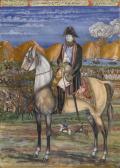 TABRIZI Mirza Reza Ibn Muhammad Ali Ashtiyani,A portrait of Napoleon on horseba,Sotheby's 2015-04-22
